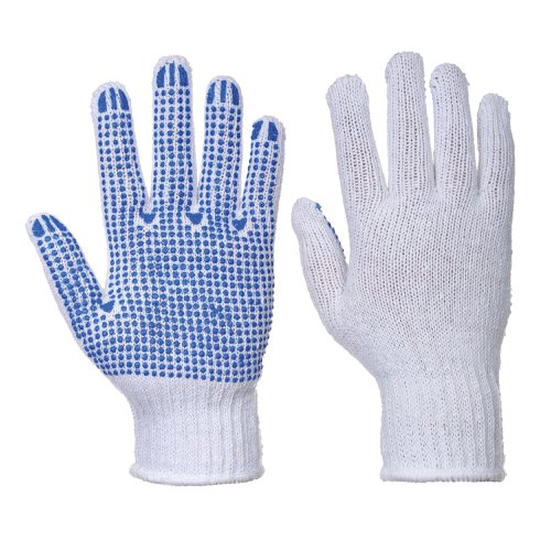 Portwest A111 Classic Polka Dot Glove White/Blue