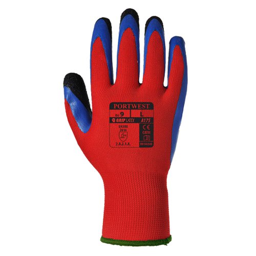 Portwest A175 Duo-Flex Glove Red/Blue Re-usable Gloves M-A175