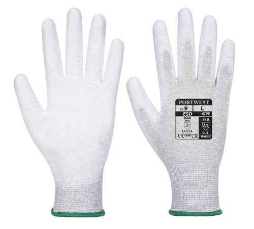 Portwest A199 Antistatic PU Palm Glove Grey