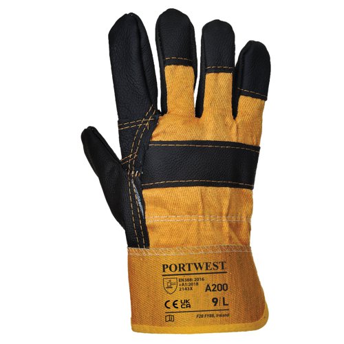 Portwest A200 Furniture Hide Glove Yellow XL Re-usable Gloves A200YERXL