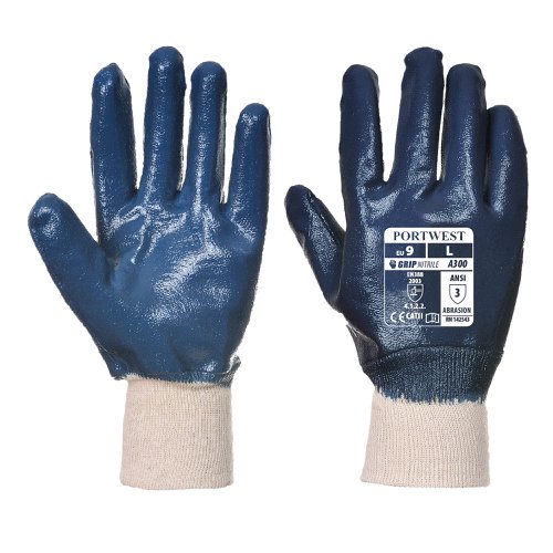 Portwest A300 Nitrile Knitwrist Navy