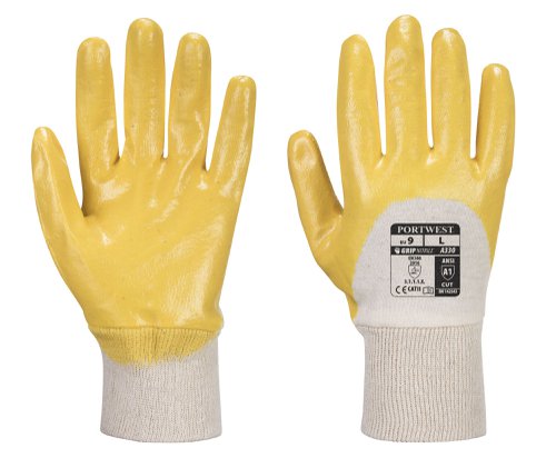 Portwest A330 Nitrile Light Knitwrist Yellow L