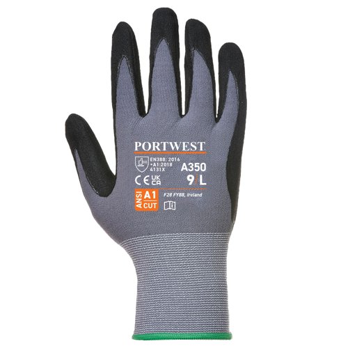 Portwest A350 DermiFlex Glove Black XXXL Re-usable Gloves A350BKRXXXL