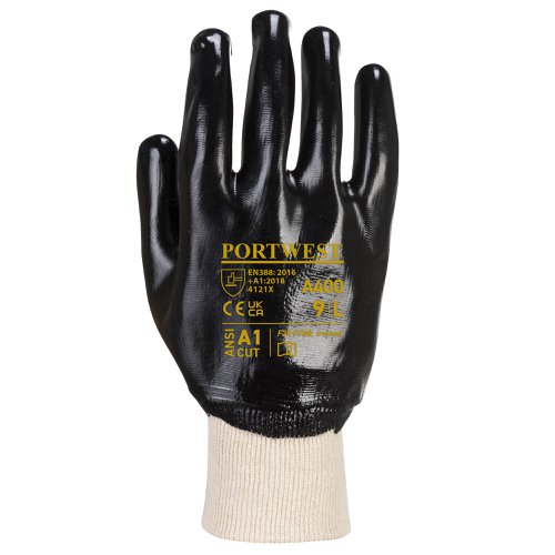 Portwest PVC Knitwrist XL Blk (Pack of 12)