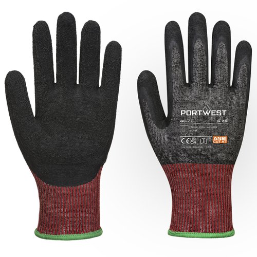 Portwest A671 CS Cut F13 Latex Glove Black