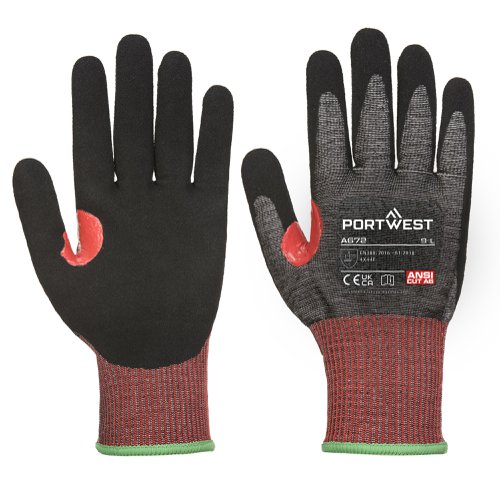 Portwest A672 CS Cut F13 Nitrile Glove Black