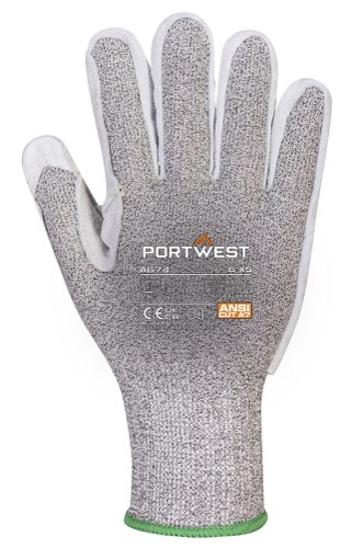 Portwest A674 CS Cut F13 Leather Glove Black M