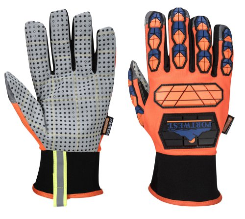 Portwest A726 Aqua-Seal Pro Glove Orange/Blue