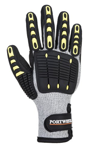 Portwest A729 Anti Impact Cut Resistant Thermal Glove Grey/Black L