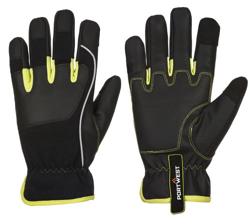 Portwest A771 PW3 Tradesman Glove Black/Yellow