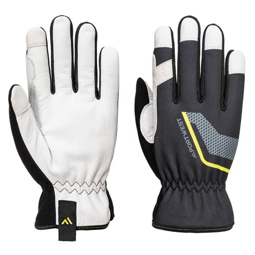 Portwest A775 Stretch Utility Leather Glove Black L