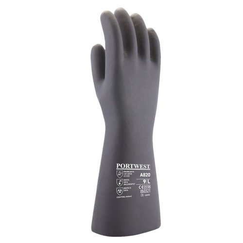 Portwest A820 Neoprene Chemical Gauntlet Black M
