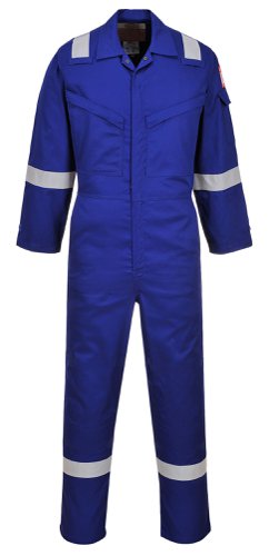 Portwest AF73 Araflame Silver Coverall Royal Blue 34
