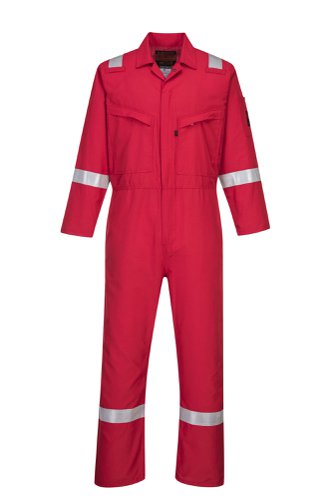 Portwest AF73 Araflame Silver Coverall Red 34