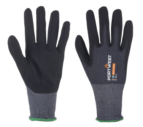 Portwest AP12 SG Grip15 Eco Nitrile Glove (Pk12) Grey/Black