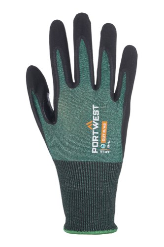 Portwest AP15 SG Cut B18 Eco Nitrile Glove (Pk12) Green/Black M