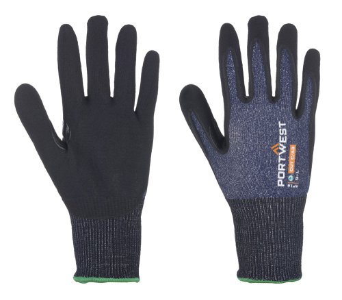 Portwest AP18 SG Cut C15 Eco Nitrile Glove (Pk12) Blue/Black