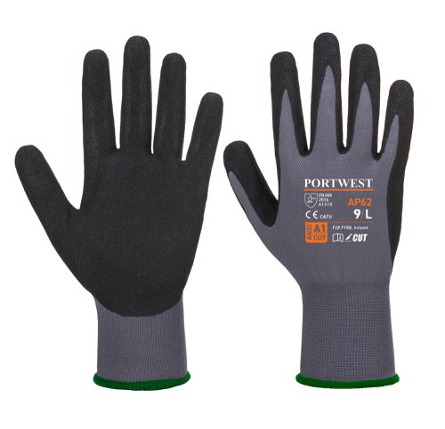Portwest AP62 Dermiflex Aqua Glove Grey/Black