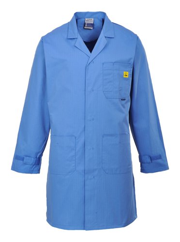 Portwest AS10 Anti-Static ESD Coat Hamilton Overalls, Bibs & Aprons M-AS10