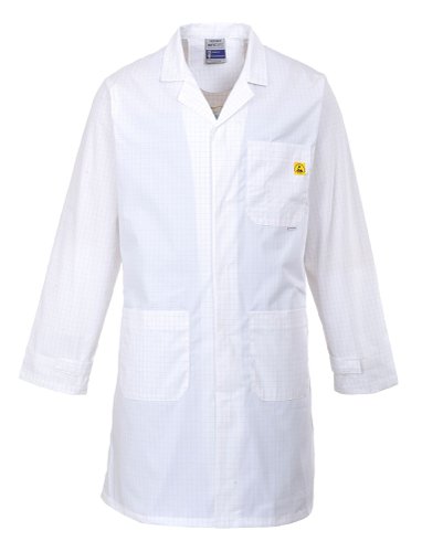Portwest AS10 Anti-Static ESD Coat White XL
