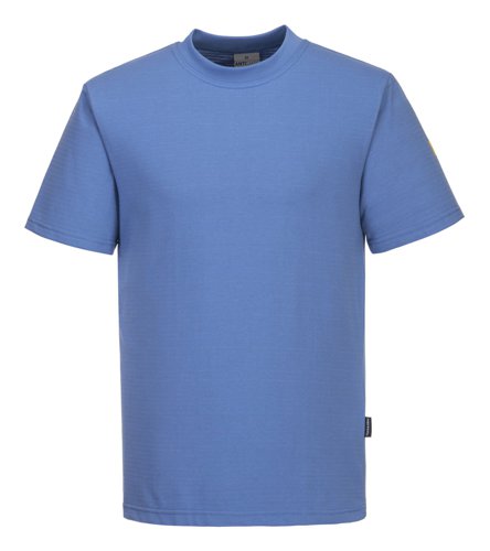 Portwest AS20 Anti-Static ESD T-Shirt S/S Hamilton Blue L