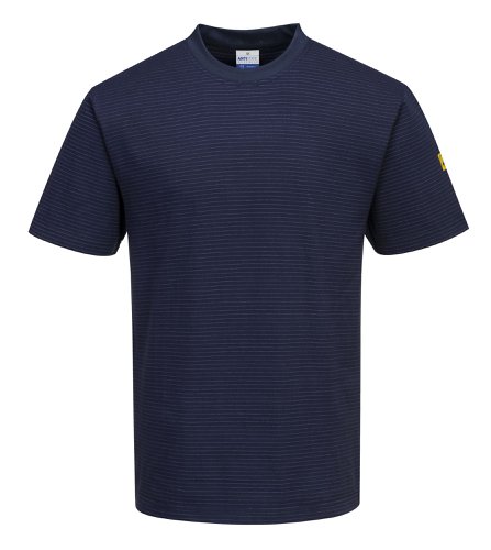 Portwest AS20 Anti-Static ESD T-Shirt S/S Navy L