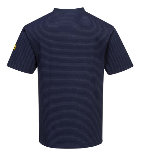 Portwest AS20 Anti-Static ESD T-Shirt S/S Navy XXXL Polo Shirts and T-Shirts AS20NARXXXL