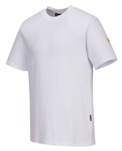 Portwest AS20 Anti-Static ESD T-Shirt S/S White XXXL Polo Shirts and T-Shirts AS20WHRXXXL