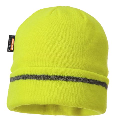 Portwest B023 Knit Insulatex Reflective Beanie Yellow