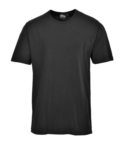 Portwest B120 Thermal T-Shirt Short Sleeve Black L