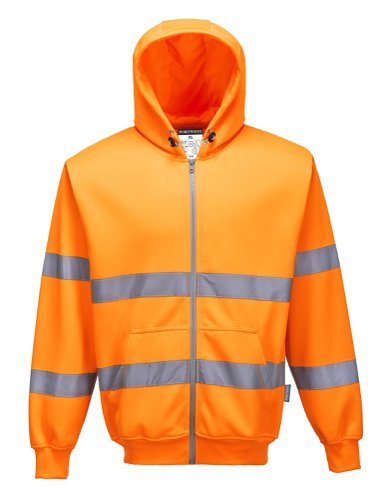 Portwest B305 Hi-Vis Zipped Hoodie Orange 4XL