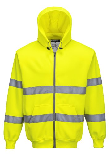 Portwest B305 Hi-Vis Zipped Hoodie Yellow 4XL