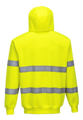 Portwest Hi Vis Zipped Hoodie XS Yellow