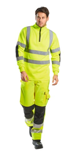 Portwest Xenon Hi Vis Rugby Shirt XS Yellow