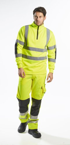 Portwest Xenon Hi Vis Rugby Shirt XS Yellow