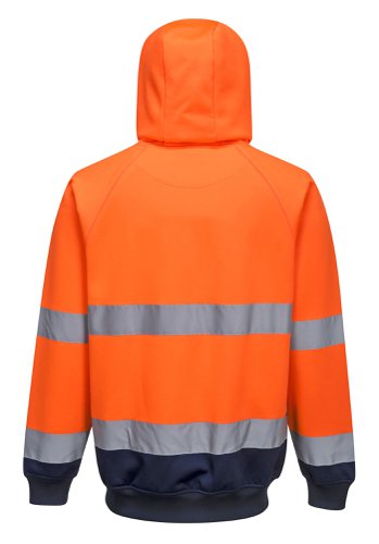 Portwest Hi Vis Contrast Hoodie 2XL Orange/Navy