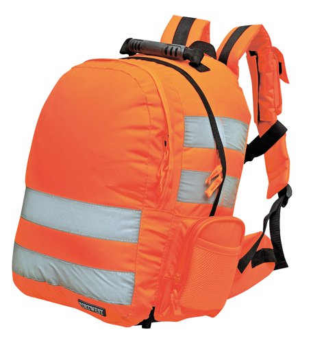 Portwest B904 Quick Release Hi-Vis Rucksack Orange