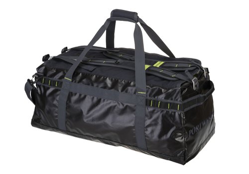 Portwest B950 PW3 70L Water-Resistant Duffle Bag Black Overnight Bags B950BKR