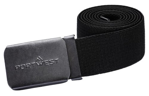 Portwest C105 Elasticated Work Belt Black