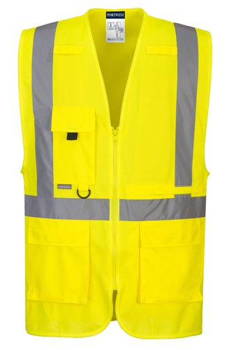 Portwest C357 Hi-Vis Tablet Pocket Executive Vest Yellow L