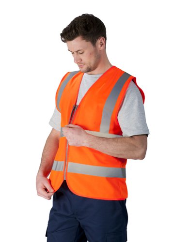 Portwest C375 Hi-Vis Band and Brace Vest Orange XXL Waistcoats & Bodywarmers C375ORRXXL