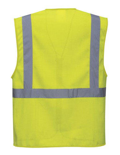 Portwest C376 Athens Hi-Vis Mesh Executive Vest Yellow M