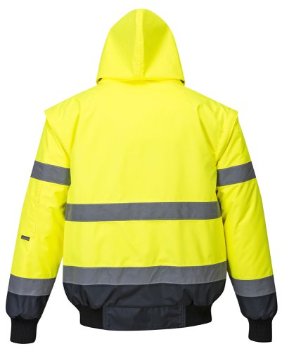 Portwest Hi Vis 3-in-1 Contrast Bomber Jacket M Yellow/Navy