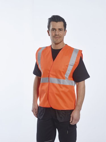 Portwest Hi Vis Band and Brace Vest L/XL Yellow (Pack of 10) | Portwest