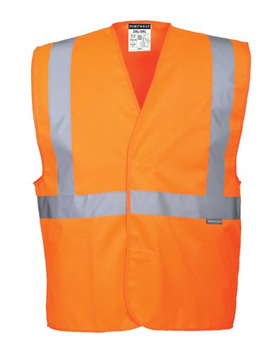 Portwest Hi Vis Band and Brace Vest S/M Orange (Pack of 10) | Portwest