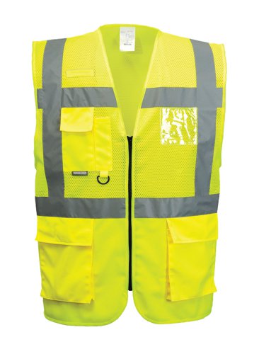 Portwest C496 Madrid Hi-Vis Half Mesh Executive Vest