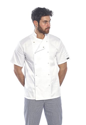 Portwest Cumbria Chefs Jacket S/S XS Blk