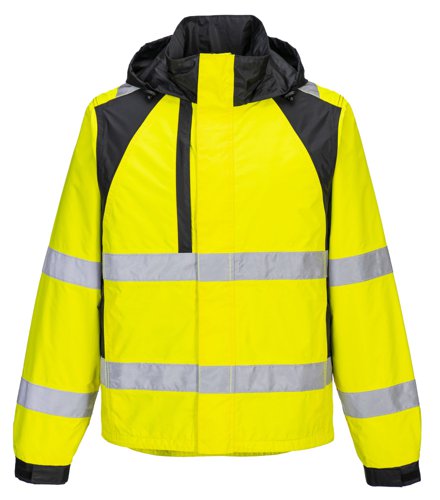 Portwest CD860 WX2 Eco Hi-Vis Rain Jacket Yellow/Black L