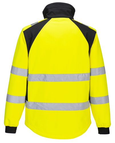 Portwest CD875 WX2 Eco Hi-Vis Softshell (2L) Yellow/Black L Jackets CD875YBRL