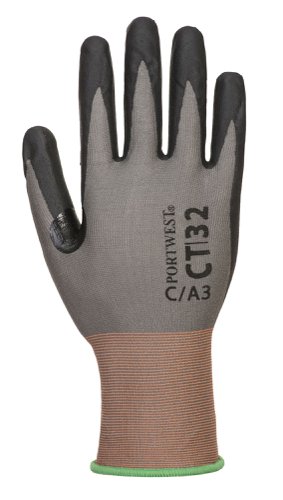Portwest CT32 CT Cut C18 Nitrile Glove Grey/Black S